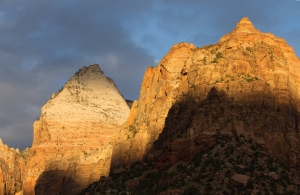 Sunset on the Taylor's Creek hike, north unit of Zions National Park, Utah