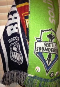 3 soccer scarves - Sounders 'til I die!
