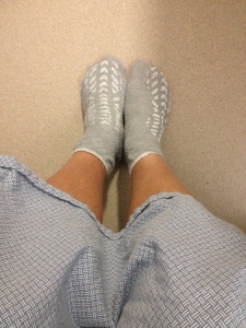 New hospital socks -- heart ablation, Nov 2014