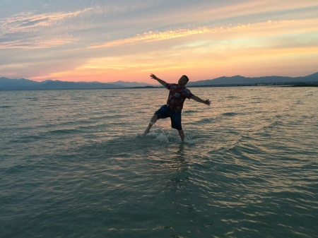 Dancing in Utah Lake to Otis Redding - Aug., 2015