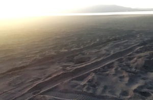 High centered in Utah Lake deep sand at Sandy Beach, Oct. 2015