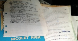 Old handwritten and typed poetry from Nicolet High School and BYU